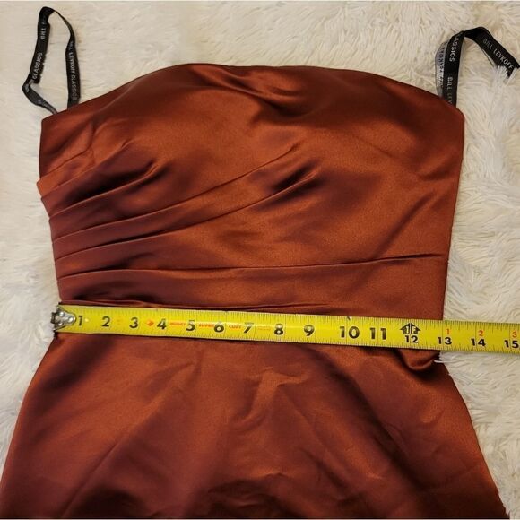 Bill levkoff classics strapless cocktail dress in cinammon color sz 4 - Picture 6 of 8